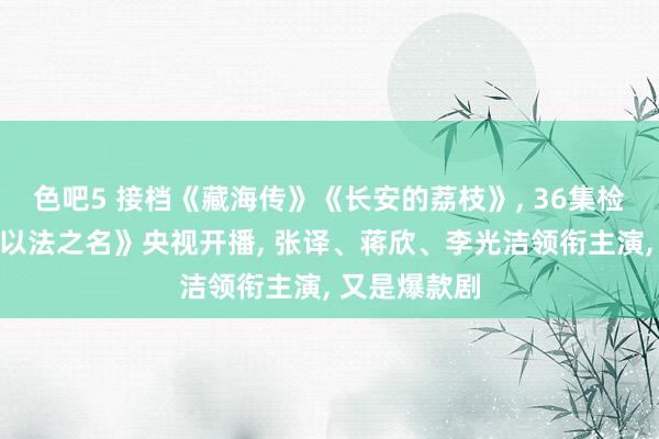 色吧5 接档《藏海传》《长安的荔枝》, 36集检讨观察剧《以法之名》央视开播, 张译、蒋欣、李光洁领衔主演, 又是爆款剧
